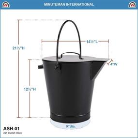 img 3 attached to 🔥 Minuteman International All Black Ash Bucket Pail: The Ultimate Fireplace Cleanup Solution