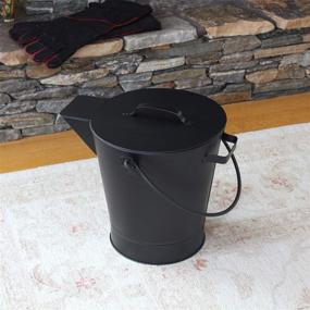 img 1 attached to 🔥 Minuteman International All Black Ash Bucket Pail: The Ultimate Fireplace Cleanup Solution