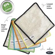 🍃 whiff botanicals bamboo dishcloths & kitchen cloths - reusable, hygienic, scrubbing power, washable absorbent durability, sustainable cleaning essential - dish rags to replace your sponge logo