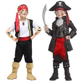 img 1 attached to 🏴 Pirate Tattoos (96Pcs) - Konsait Pirate Temporary Tattoos for Neverland Themed Party, Pirate Captain Jake Body Stickers for Pirate Birthday Party Favors Supplies Kids Boys Girls - Party Bag Filler