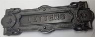 vintage swinging door wall mounted cast iron mailbox - neo classical antique mail postal slot логотип