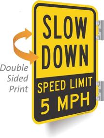 img 4 attached to 🚦 2 Sided SmartSign Aluminum - Enhance Visibility and Safety with Adjustable Speed Display