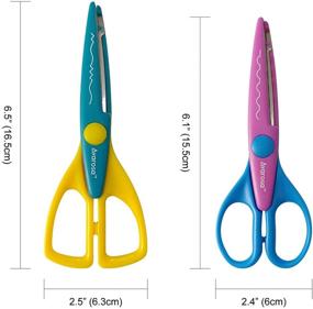 img 3 attached to 🎨 Vibrant Decorative Paper Edge Scrapbooking Scissors Set - 8 Pack with Durable Blades, Perfect for Kids and DIY Photos