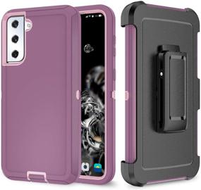 img 4 attached to 📱 Szfirstey Galaxy S21 Plus Case with Belt-Clip Holster - Drop Full Body Rugged Shock Dust Proof Military Protective Tough Phone Cover for Samsung S21 Plus (Purple Red/Light Pink)