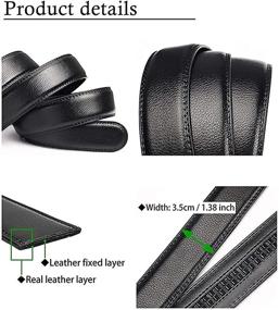 img 1 attached to 👔 KAERMU Leather Ratchet Belts: Premium Men's Accessories for an Effortless Style