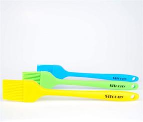 img 2 attached to 🍳 Кисть для запекания из силикона Silicony 8.4" - идеально подходит для распределения масла и масла, маринадов, пропитывания, барбекю, жарки, приготовления пищи - безопасный для продуктов питания материал без BPA, можно мыть в посудомоечной машине (упаковка из 3 шт., 8,4 дюйма)