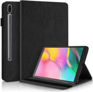 📱 pefcase samsung galaxy tab s7 11 inch case 2020 sm-t870/875 - slim pu leather folio stand cover with pencil holder & card pocket - black logo