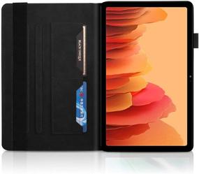 img 2 attached to 📱 Pefcase Samsung Galaxy Tab S7 11 inch Case 2020 SM-T870/875 - Slim PU Leather Folio Stand Cover with Pencil Holder & Card Pocket - Black