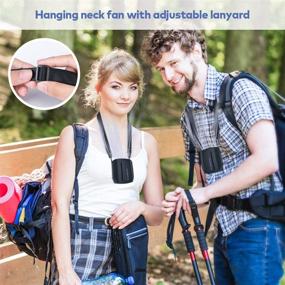 img 3 attached to Stay Cool Anywhere with the Portable Mini Waist Clip Fan: A 5000mAh Battery Operated Hand-Free Wearable Necklace Fan with 20H Max Working Time, 3 Speeds, USB Rechargeable Personal Cooling Fan Ideal for Farming, Fishing, Gardening, and Traveling