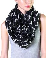 🧣 bella dachshund doxie dog infinity scarf - 6 colors | women's animal print loop shawl logo