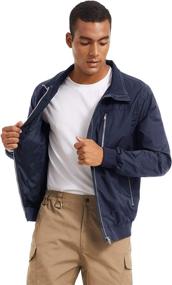 img 2 attached to 🧥 Athletic Lightweight Men's Bomber Jacket with Full Zipper - Spring/Fall Active Outwear by TACVASEN