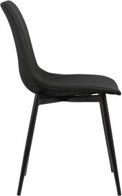 img 1 attached to 🪑 Armen Living Monte Dining Chair - Black Faux Leather with Black Powder Coat Finish (LCMOCHBLACK)