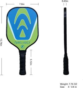 img 3 attached to 🏓 Graphite Pickleball Paddle Set - Lightweight, Honeycomb Core, Mat Surface, Octagonal Handle Shape, Sweat Absorption, Stitched Grip, 4.125'' Handle Size, Includes 4 Pickleballs and a Portable Cover Bag.