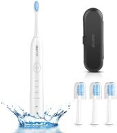 🦷 dailytop rechargeable electric toothbrush for adults - automatic timer, 4 modes, usb charging, white + bonus travel case logo