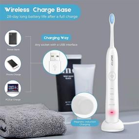 img 2 attached to 🦷 DAILYTOP Rechargeable Electric Toothbrush for Adults - Automatic Timer, 4 Modes, USB Charging, White + Bonus Travel Case