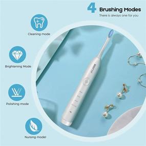 img 3 attached to 🦷 DAILYTOP Rechargeable Electric Toothbrush for Adults - Automatic Timer, 4 Modes, USB Charging, White + Bonus Travel Case