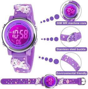 img 3 attached to Cartoon Silicone Stopwatch Wristwatch Waterproof