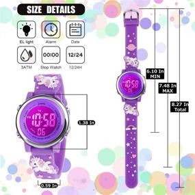 img 2 attached to Cartoon Silicone Stopwatch Wristwatch Waterproof