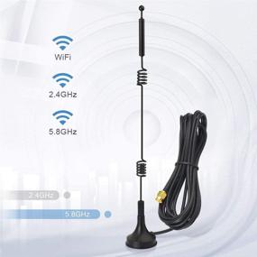 img 2 attached to 🔌 Bingfu Dual Band WiFi 2.4GHz 5GHz 5.8GHz 9dBi Magnetic Base RP-SMA Male Antenna: Enhance Wi-Fi Quality and Signal Strength for Routers, Network Cards, USB Adapters, IP Cameras, and Surveillance Monitors