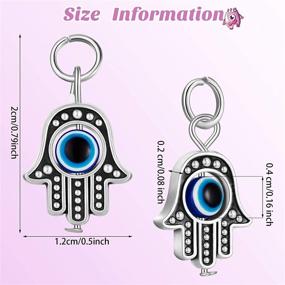 img 3 attached to Hamsa Hand Charms Set - 50 Pieces Hamsa Evil Eye Pendants for DIY Jewelry Making and Decor