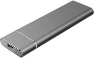 ultra-slim portable external hard drive usb 3.1 - 1tb for mac pc laptop (c-black) logo