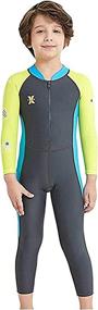 img 3 attached to 👙 UPF 50+ UV Sun Protective Full Body One-Piece Swimsuit for Kids, Ideal for Beach and Water Sports, Quick Dry