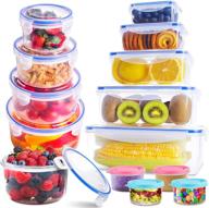 🍱 26-pack food storage containers set with lids – ideal kitchen organizer for snacks, sandwiches & bento boxes – leak-proof bpa-free plastic containers with labels & marker – freezer & microwave safe логотип