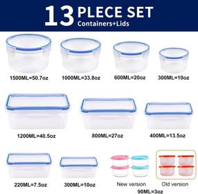 img 3 attached to 🍱 26-Pack Food Storage Containers Set with Lids – Ideal Kitchen Organizer for Snacks, Sandwiches & Bento Boxes – Leak-Proof BPA-Free Plastic Containers with Labels & Marker – Freezer & Microwave Safe