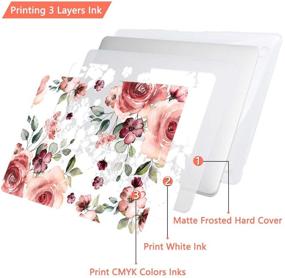 img 2 attached to 🌺 CiSoo Cover for MacBook Pro 16 inch Case 2019 Release A2141: Flower Pattern Frosted Clear Hard Shell Case + Keyboard Cover + Screen Protector + Cleaning Brush - Begonia Flowers