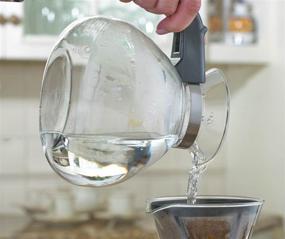 img 3 attached to 🍵 Premium Borosilicate Glass Stove Top Whistling Tea Kettle – Top-rated BPA Free & Glass Kettle - 12 Cup Stovetop Glass Whistling Tea Kettle by Café Brew Collection