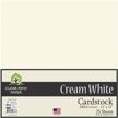 cream white cardstock 100lb sheets logo