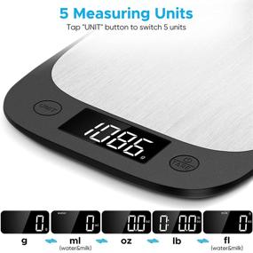 img 2 attached to 🍽️ High Precision MPBEKING Digital Food Scale with Backlit LCD Display, Kitchen Scale for Weight Loss, Cooking, Baking - Weighs in Grams and Ounces, Multifunctional 3g/0.1oz Scales made of 304 Stainless Steel