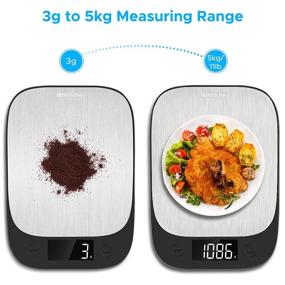 img 3 attached to 🍽️ High Precision MPBEKING Digital Food Scale with Backlit LCD Display, Kitchen Scale for Weight Loss, Cooking, Baking - Weighs in Grams and Ounces, Multifunctional 3g/0.1oz Scales made of 304 Stainless Steel