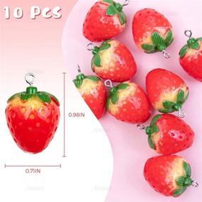 img 3 attached to AUEAR Strawberry Imitation Ornaments Accessories