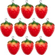 auear strawberry imitation ornaments accessories logo