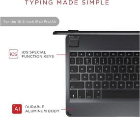 img 3 attached to 🔤 Brydge 10.5 Keyboard for iPad Air (2019): Space Gray Bluetooth 4.2 Backlit Keyboard