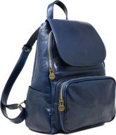 livorno grain leather backpack knapsack backpacks logo