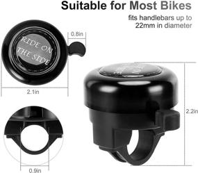 img 2 attached to 🚲 MapleSeeker Aluminum Bike Bell + Free Bonuses for Clear Crisp Sound - Ideal Bicycle Bell for Adults, Kids, Boys, Girls, MTB & Road Bikes - Waterproof & Vibrant 3D Epoxy Sticker