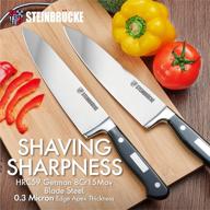 🔪 steinbrücke 8 inch pro kitchen knife - german stainless steel forged chef knife for home kitchen & restaurant use logo