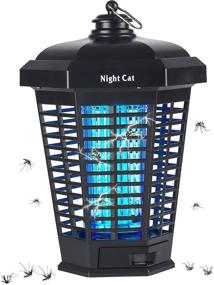 img 4 attached to 🪲 18W Night Cat Bug Zapper - Attractive Light Bulb for Indoor Outdoor Use | Electric Fly Insect Trap with Light Sensor Mode | Auto ON/Off | Waterproof | 4200V Mosquito Killer
