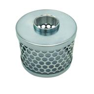 strong and versatile round suction strainers in plated steel logo