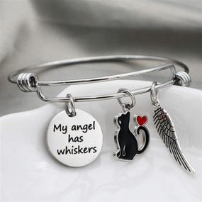 img 2 attached to 🐾 G-Ahora Pet Memorial Bracelet - My Angel Has Whiskers - Pet Loss Jewelry - Sympathy Gift for Cat Lovers & Friends