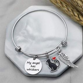 img 3 attached to 🐾 G-Ahora Pet Memorial Bracelet - My Angel Has Whiskers - Pet Loss Jewelry - Sympathy Gift for Cat Lovers & Friends