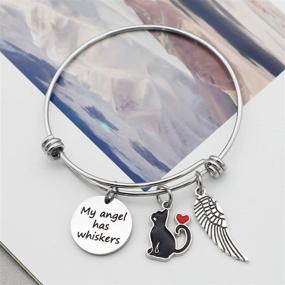 img 1 attached to 🐾 G-Ahora Pet Memorial Bracelet - My Angel Has Whiskers - Pet Loss Jewelry - Sympathy Gift for Cat Lovers & Friends