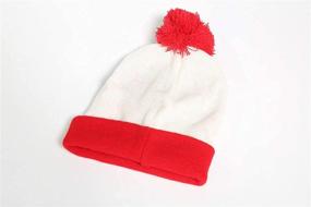 img 2 attached to 🎃 Big Kids Halloween Red and White Beanie Hat - SSLR