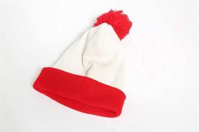 img 1 attached to 🎃 Big Kids Halloween Red and White Beanie Hat - SSLR