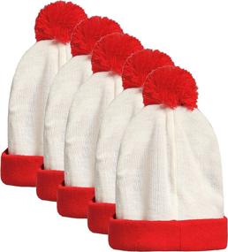 img 3 attached to 🎃 Big Kids Halloween Red and White Beanie Hat - SSLR