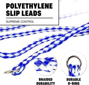 img 2 attached to Highly Durable Braided Poly Dog Slip Leads - Ideal for Animal Control Kennels, Grooming, Shelters, Rescues, Veterinarians, Doggy Daycares, and Pet Training - 5 FT Strong Leashes for Dogs