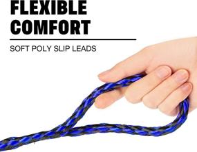 img 1 attached to Highly Durable Braided Poly Dog Slip Leads - Ideal for Animal Control Kennels, Grooming, Shelters, Rescues, Veterinarians, Doggy Daycares, and Pet Training - 5 FT Strong Leashes for Dogs