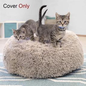 img 3 attached to Luxury Waterproof Pet Bed Replacement Cover - Small Tan Machine Washable Sofa Bed